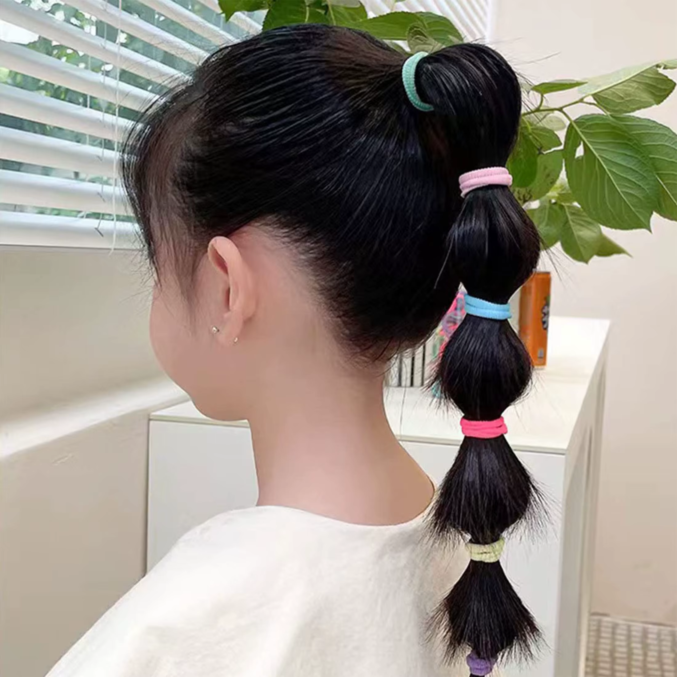 Attaches de cheveux 100 pièces, attaches de cheveux souples, petites bandes de cheveux sans couture 
