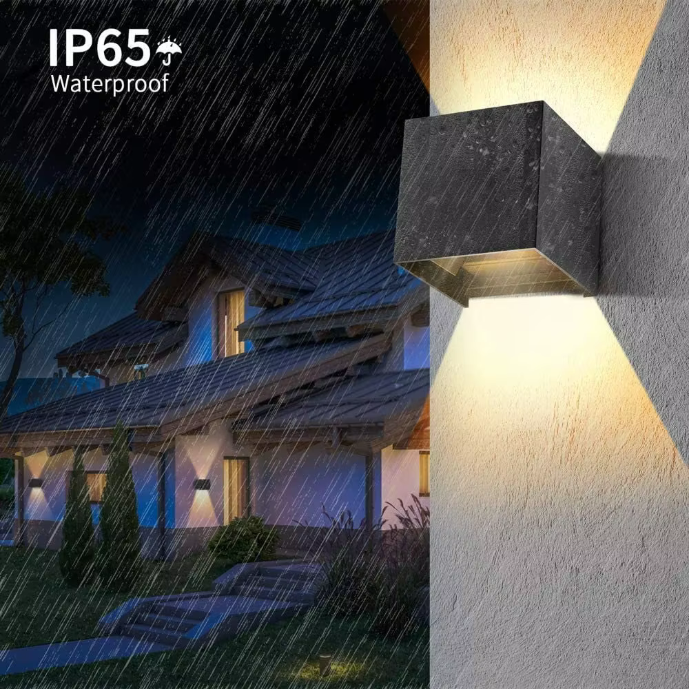 SUNMEIYI 12W mur LED lumière extérieure étanche IP65 porche jardin applique balcon terrasse décorati