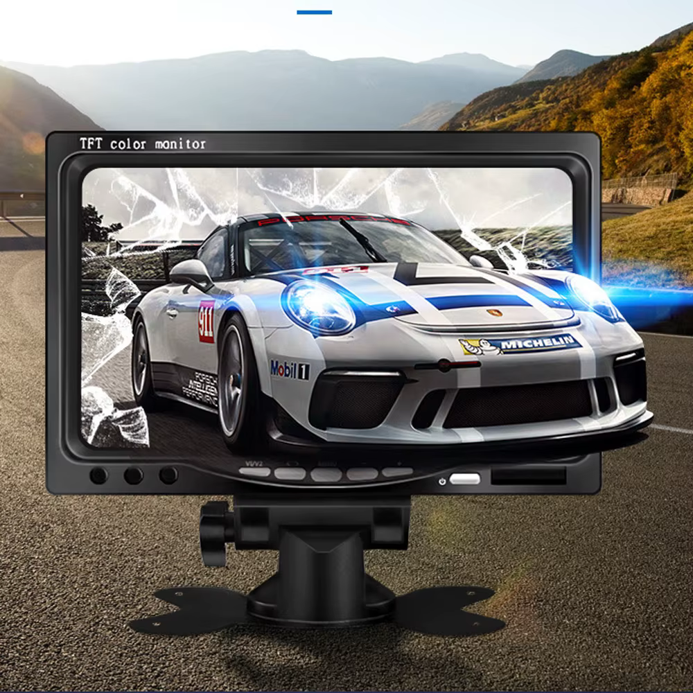Moniteur de sécurité universel pour voiture, écran HD de 7 pouces, aide au stationnement, caméra de 