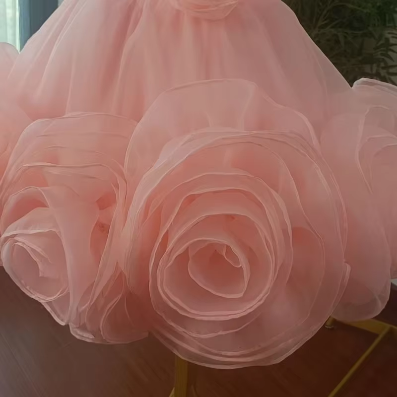 Robe de performance pour filles 2026, nouvelle tendance rose sans manches, pour événements formels,