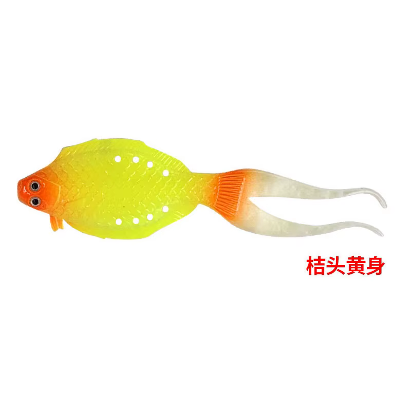 2Pcs/lot 8g 13cm Flatfish Bait Fishing Lures Vivid Shape 3D Eyes Mini Soft Fork Tail Flounder Silico