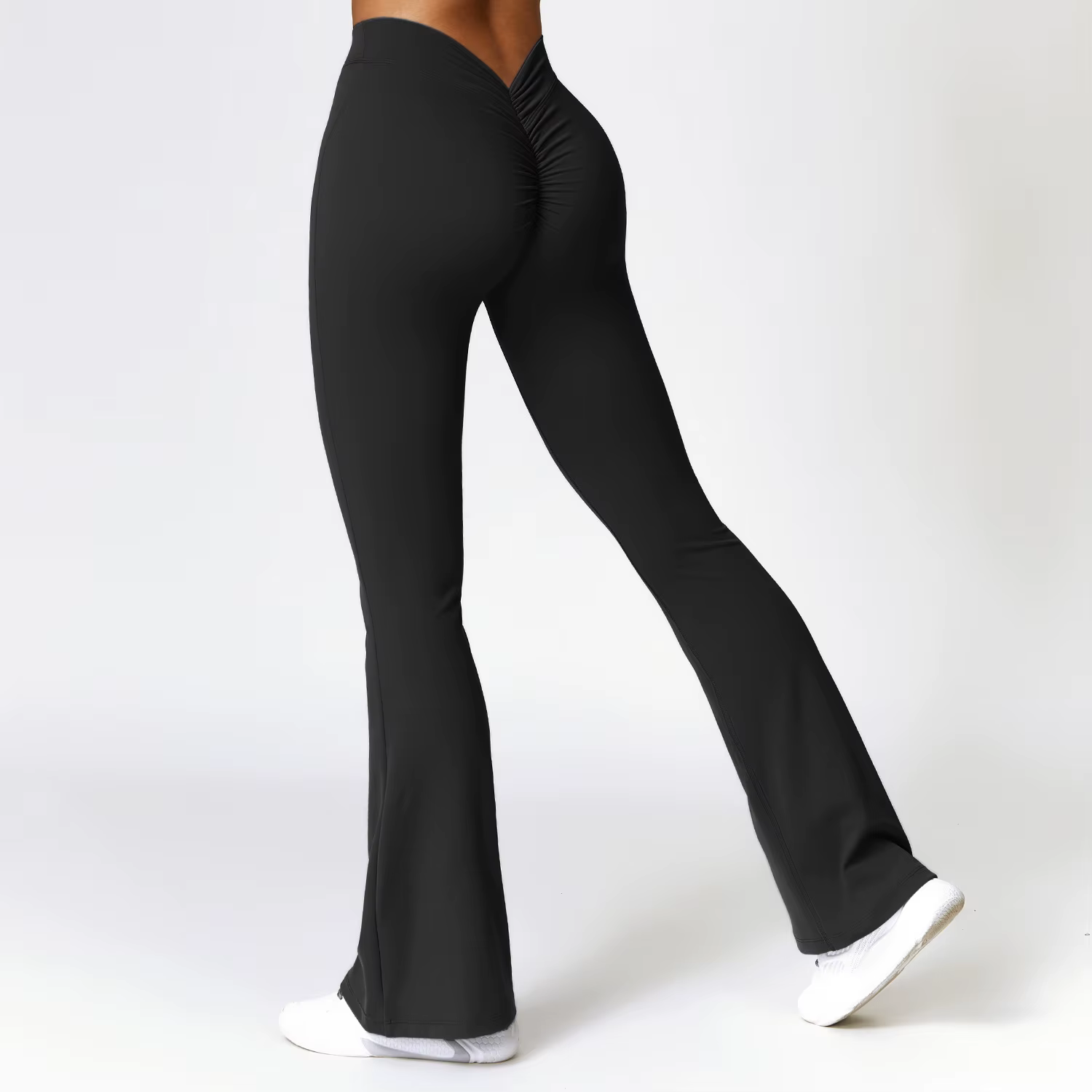 Leggings évasés en forme de V, pantalons de Yoga pour femmes, taille haute, jambes larges, pour gymn