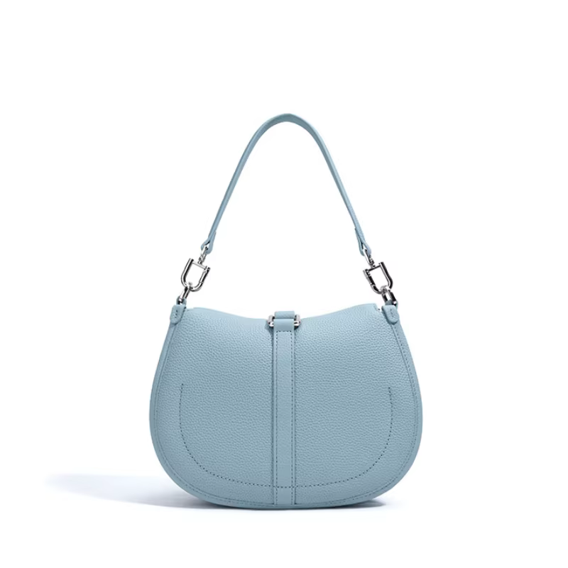 Petit sac à bandoulière de luxe pour femmes, Design de Niche, sac croissant en cuir véritable haut d