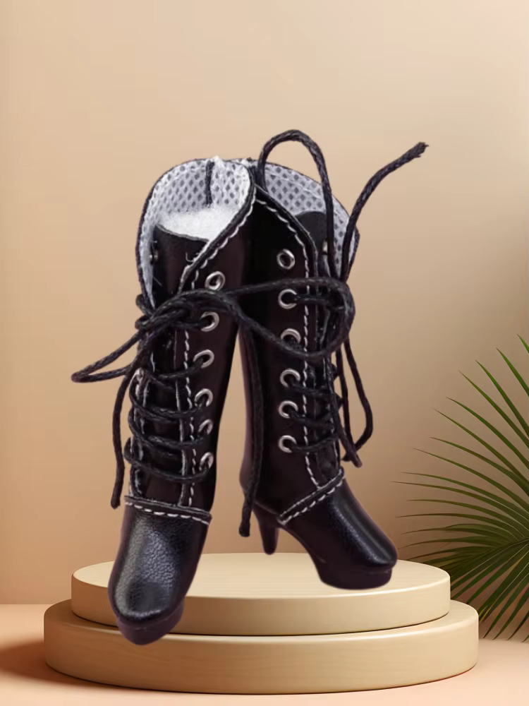 Tilda 2.5 cm Mini poupée bottes pour Blythe poupées jouet, jolies chaussures à talons hauts pour Azo