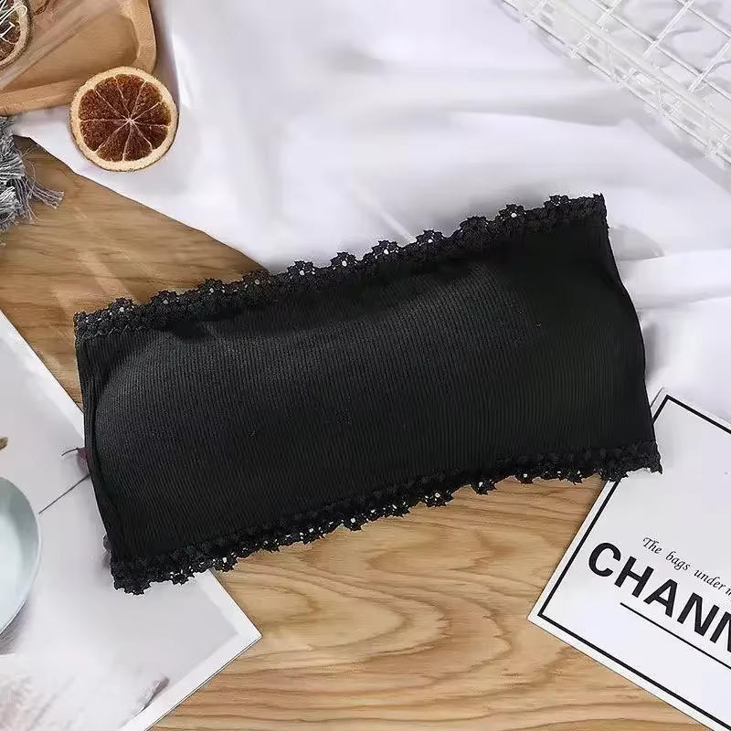 Soutien-gorge sans bretelles en dentelle pour femme, sous-vêtement respirant, sans couture, sexy, co