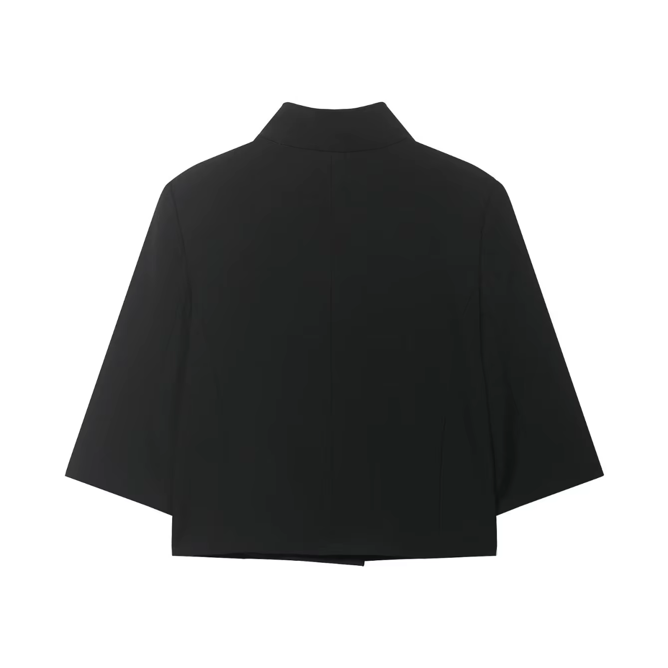 Blazer court noir pour femme, nouvelle collection printemps, manteau féminin à simple boutonnage, ha