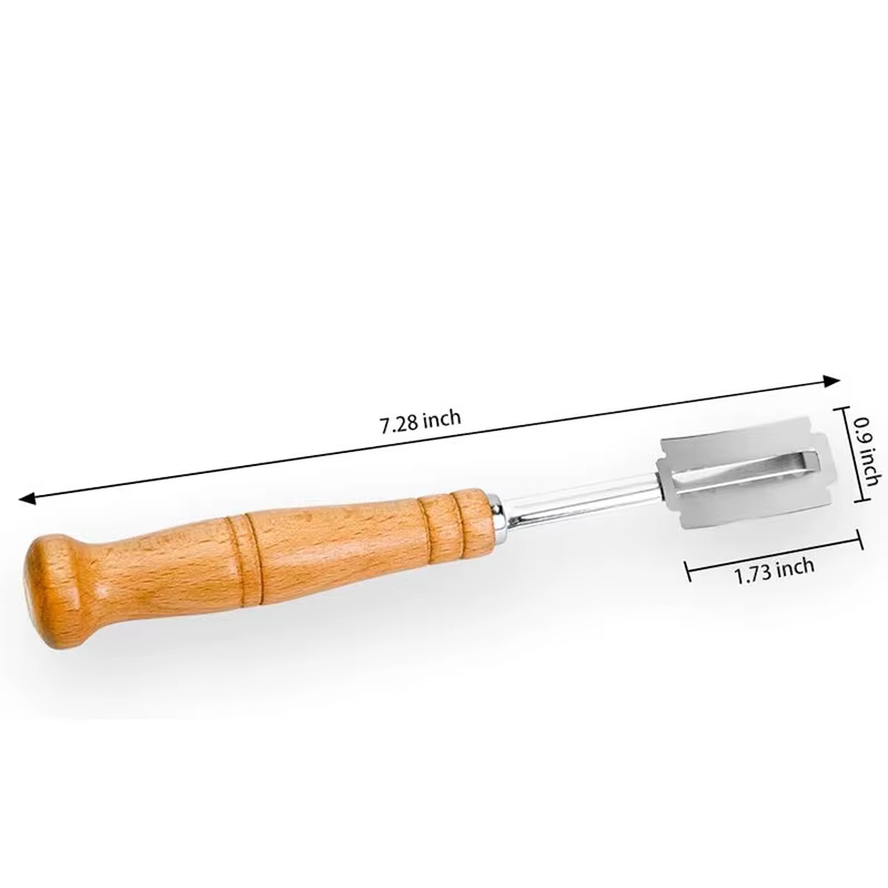 LMETJMA – lame à pain en acier inoxydable de qualité supérieure, avec 5 lames de rechange, coupe-pai