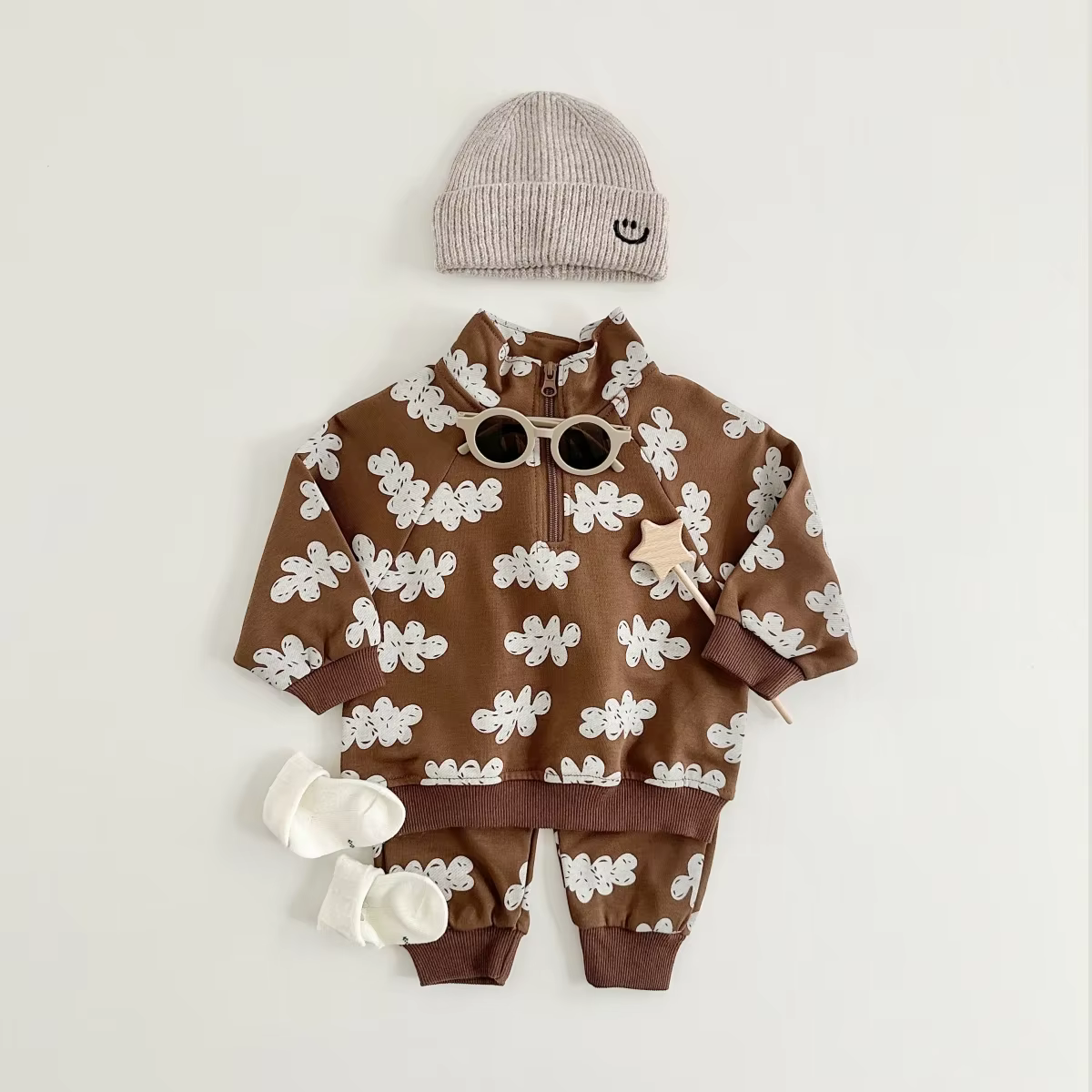 Ensemble de vêtements d'automne pour bébés garçons et filles, sweat-shirt à manches longues + pantal