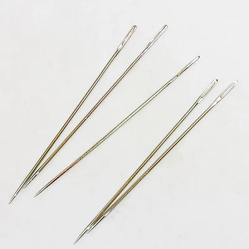 25 aiguilles à coudre à gros œil, aiguilles à coudre artisanales, aiguilles en acier pour cuir, aigu