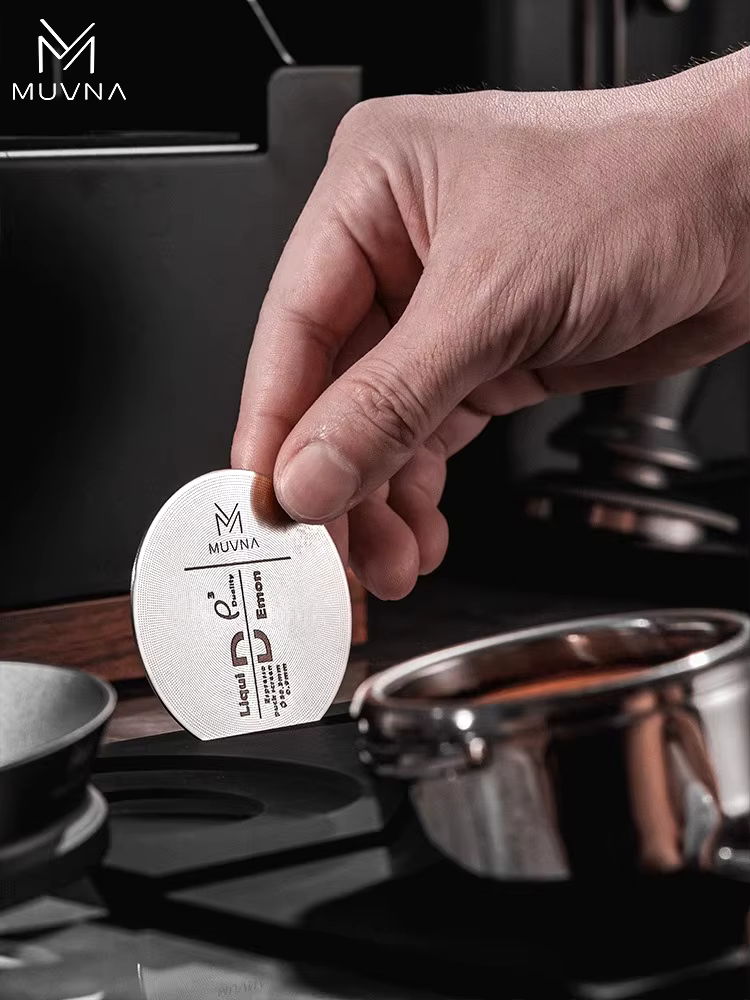 MUVNA – écran de rondelle à expresso, filtre Double couche réutilisable en acier inoxydable 304, pan