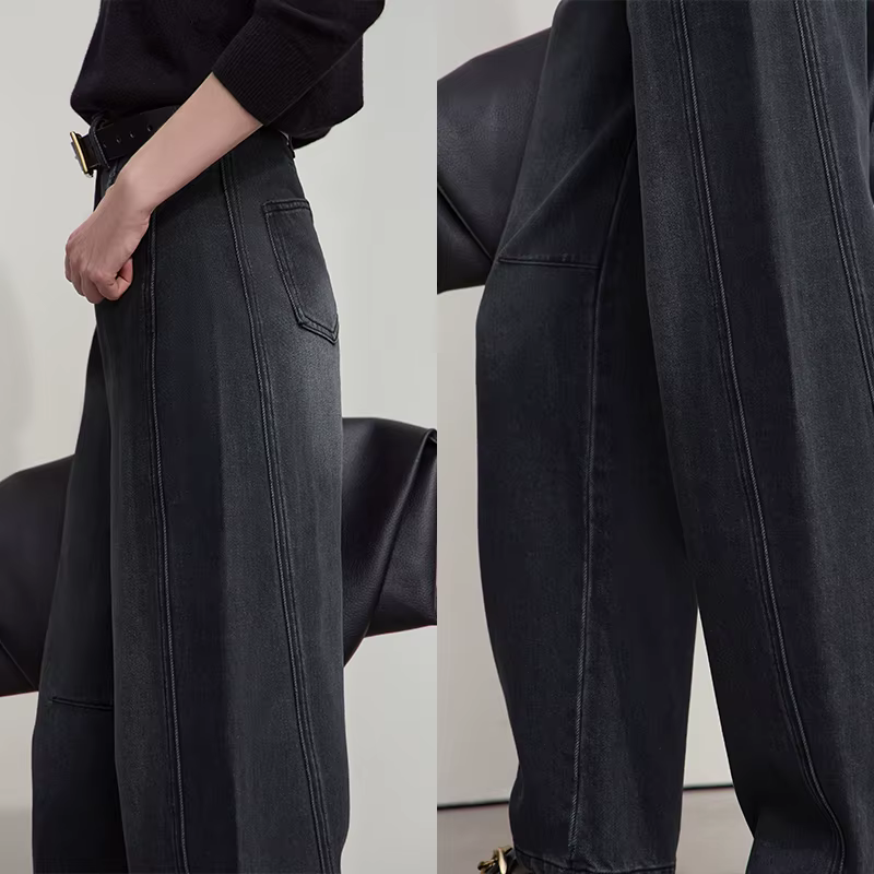 Jean décontracté Amii pour femme, nouvelle collection Printemps 2025, pantalon minimaliste rétro pol