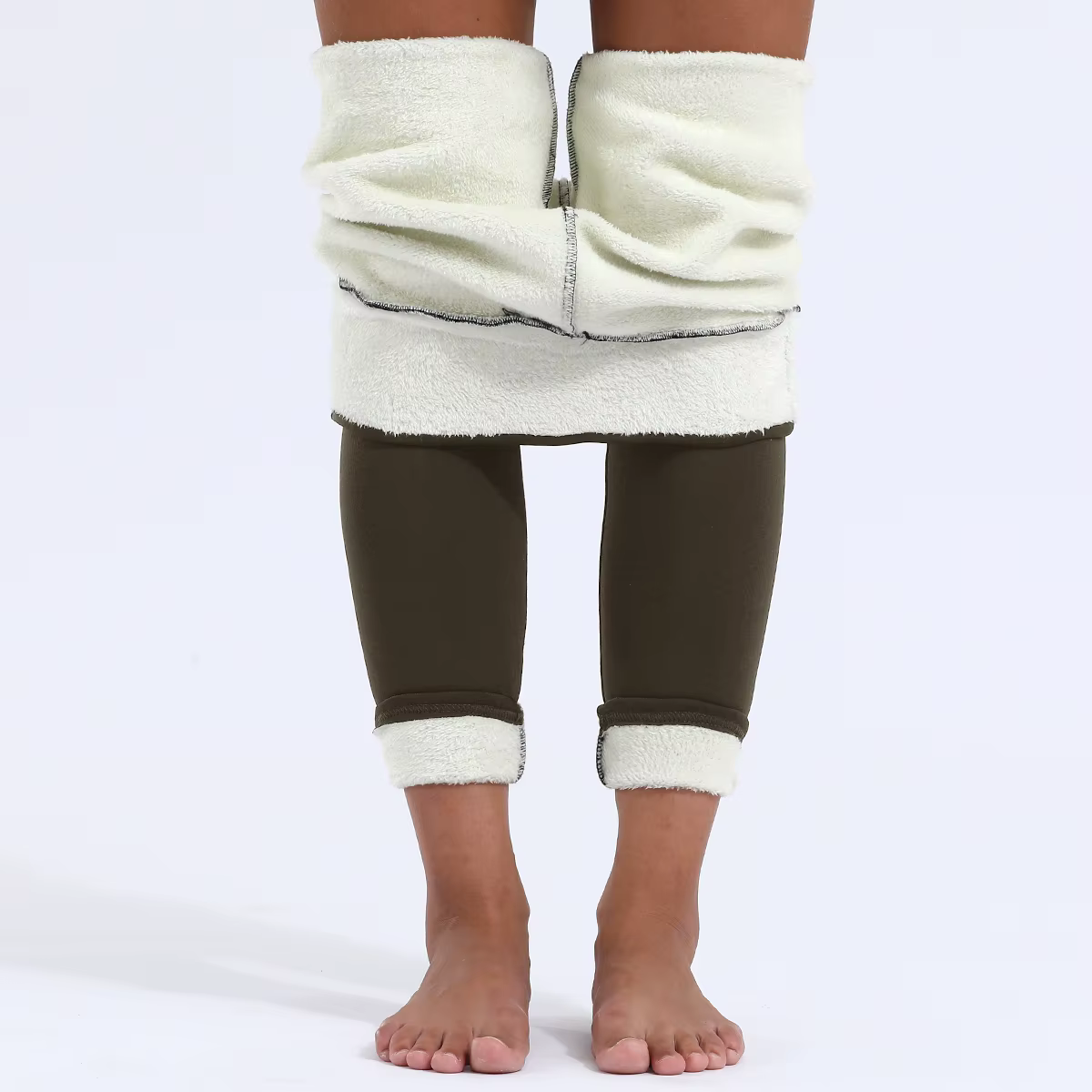 Femmes hiver Plus velours Stretch Leggings taille haute Leggings chauds femmes décontracté épais hiv