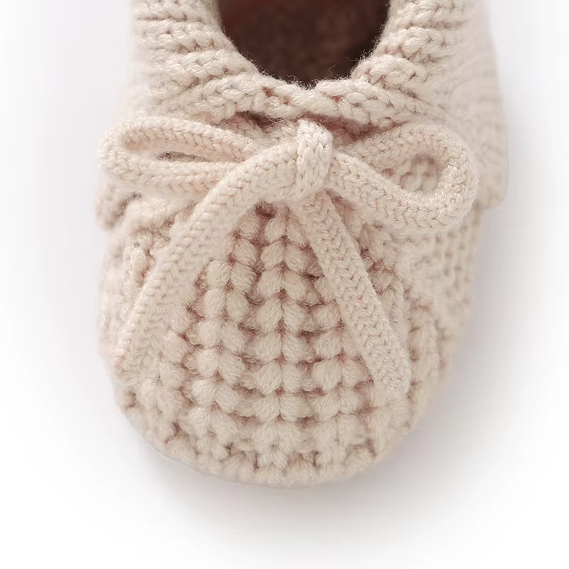 Chaussures tricotées pour bébé de 0 à 18 mois, jolies bottes de marche respirantes rabattues pour no