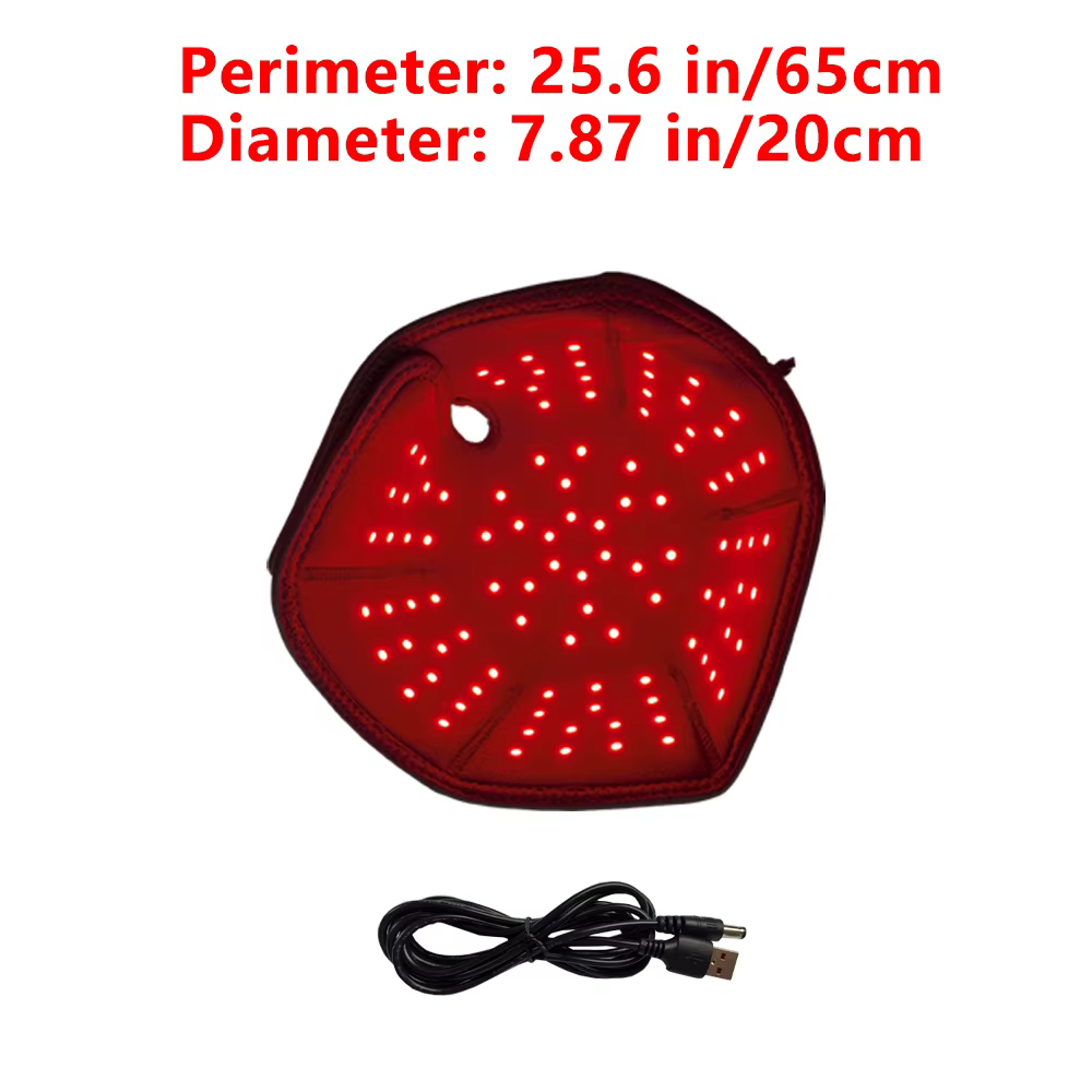 Casquette de luminothérapie LED 100 pièces, lumière rouge et infrarouge 660nm et 850nm, pour la repo