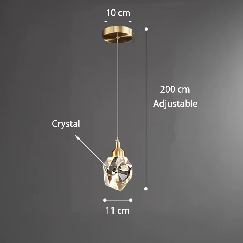 Petit lustre de luxe en cristal K9, moderne et minimaliste, pour Restaurant, Bar, comptoir, chambre