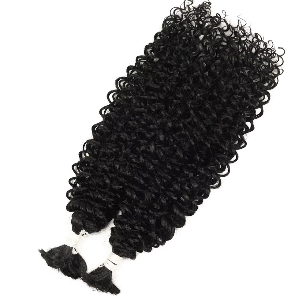 2 pièces de tresses synthétiques bouclées crépues de 30 pouces, cheveux en vrac, fibre organique, sa