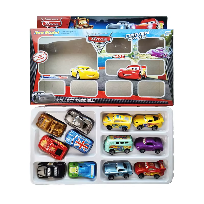 Mini 12 pièces Disney Pixar Cars 3 pistons tasse rebond voiture Collection foudre McQueen Jackson te