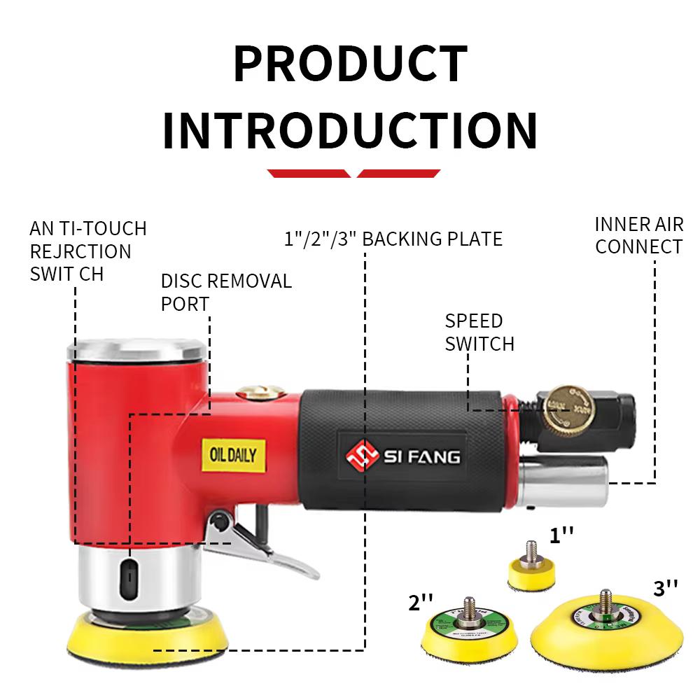 SIFANG ponceuse à Air orbite aléatoire Mini rectifieuse pneumatique pour le polissage de voiture pol