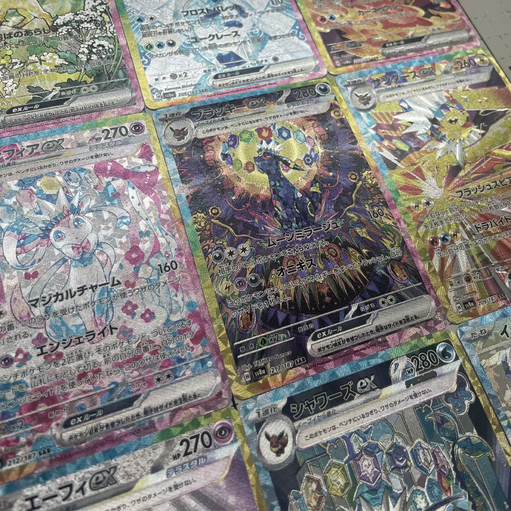 Anime Eeveelution carte Sv8 Eevee Umbreon Sylveon Leafeon Vaporeon 151 haute qualité commerce PTCG p