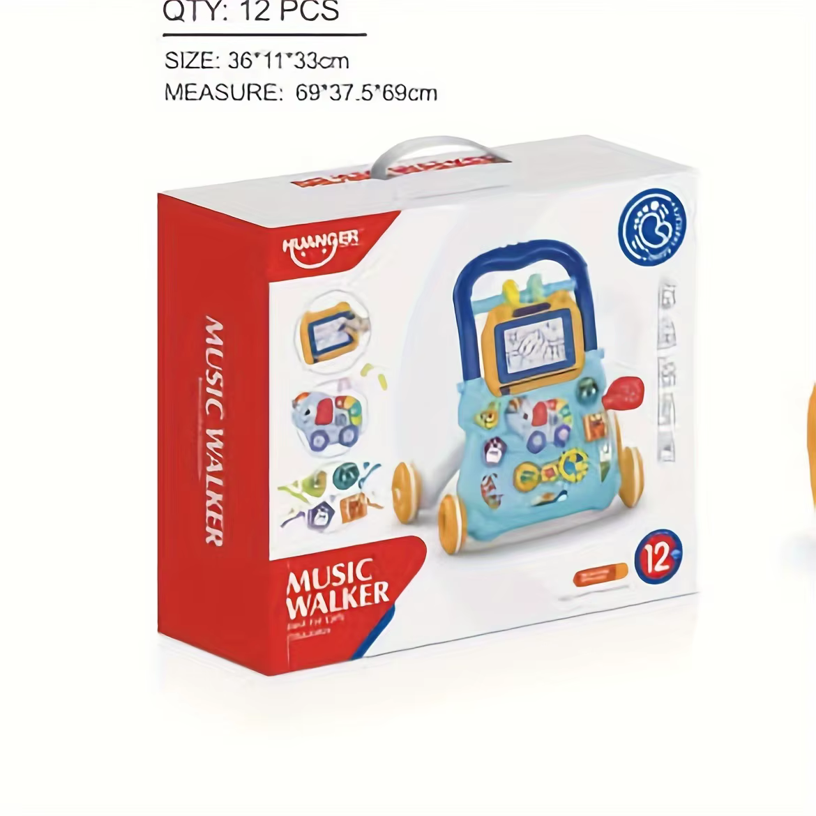 Trotteur pour bébé de 0 à 12 mois, chariot d'apprentissage éducatif précoce, roue de poussée, activi