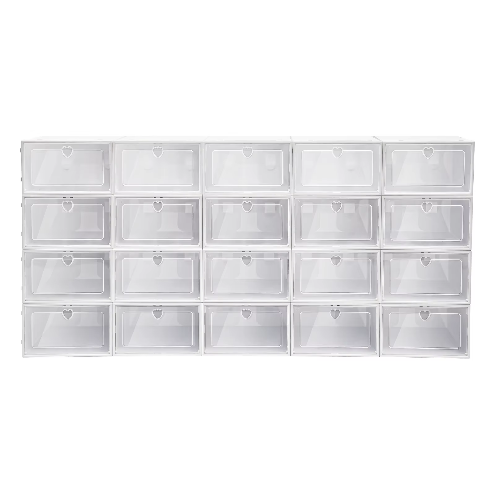 Boîtes à chaussures pliables, organisateurs de chaussures en plastique, étuis de rangement empilable