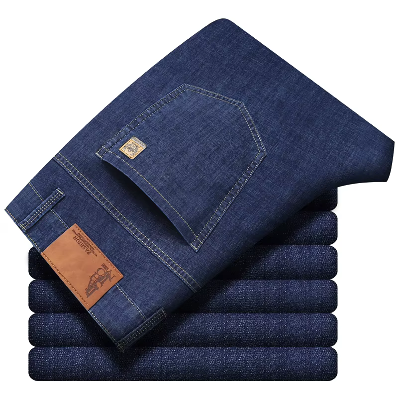 Jean d'été en Lyocell pour homme – Respirant, fin, décontracté, coupe droite, extensible, pour le tr
