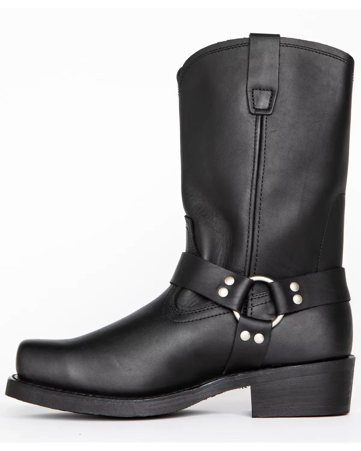 Bottes de cowboy rétro pour hommes, bottes western mi-mollet en cuir PU, chaussures à enfiler pour h
