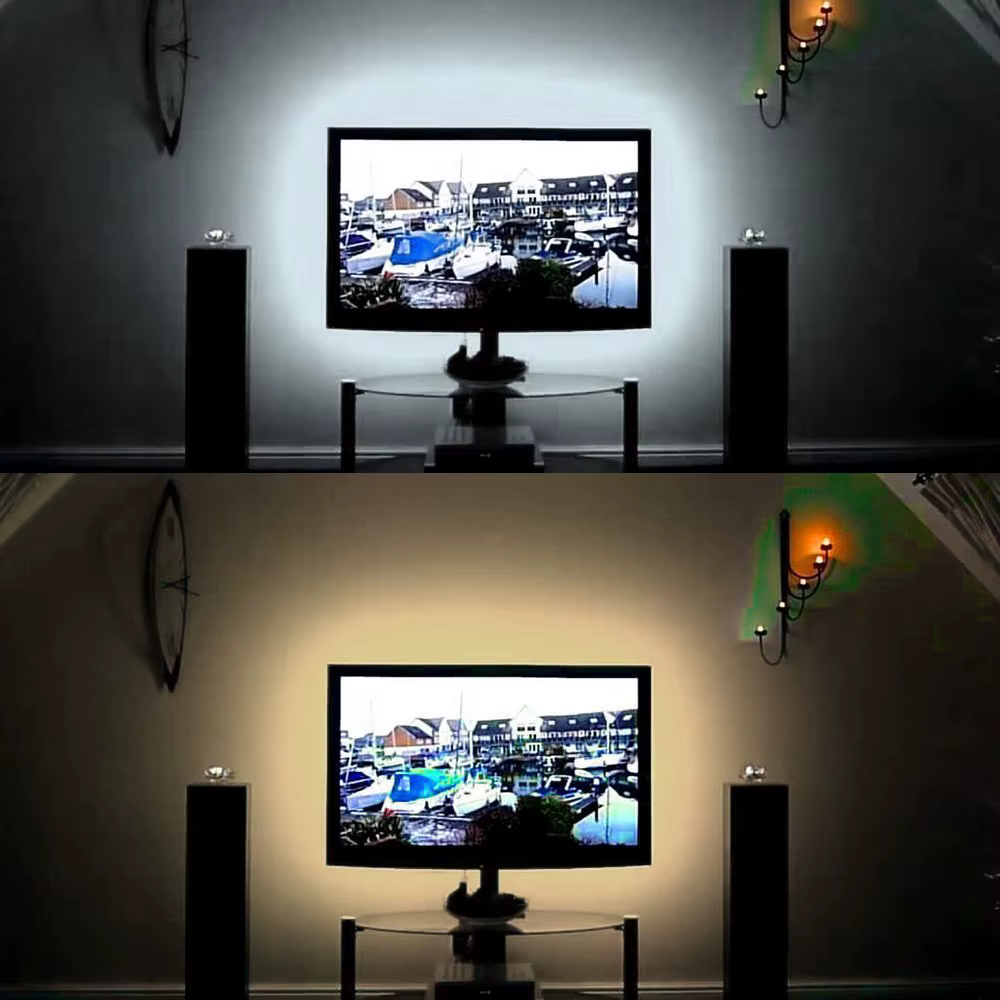 Bande lumineuse Led USB 5V SMD 2835 1M 2M 3M 4M 5M, ruban d'éclairage Flexible blanc/blanc chaud, ba
