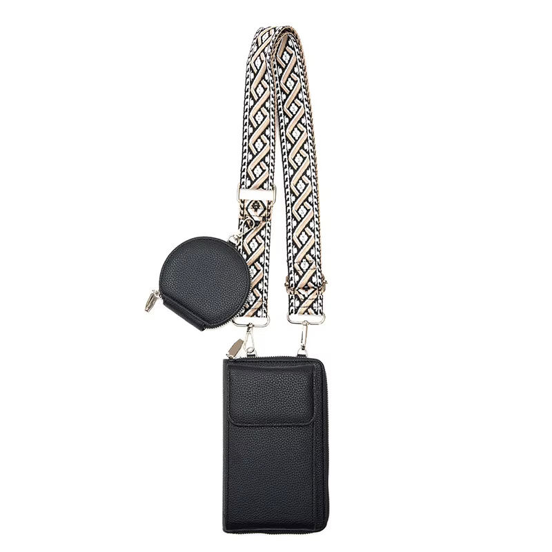Sac bandoulière pour femme avec mini-pochette intégrée, idéal pour les trajets quotidiens, les cours