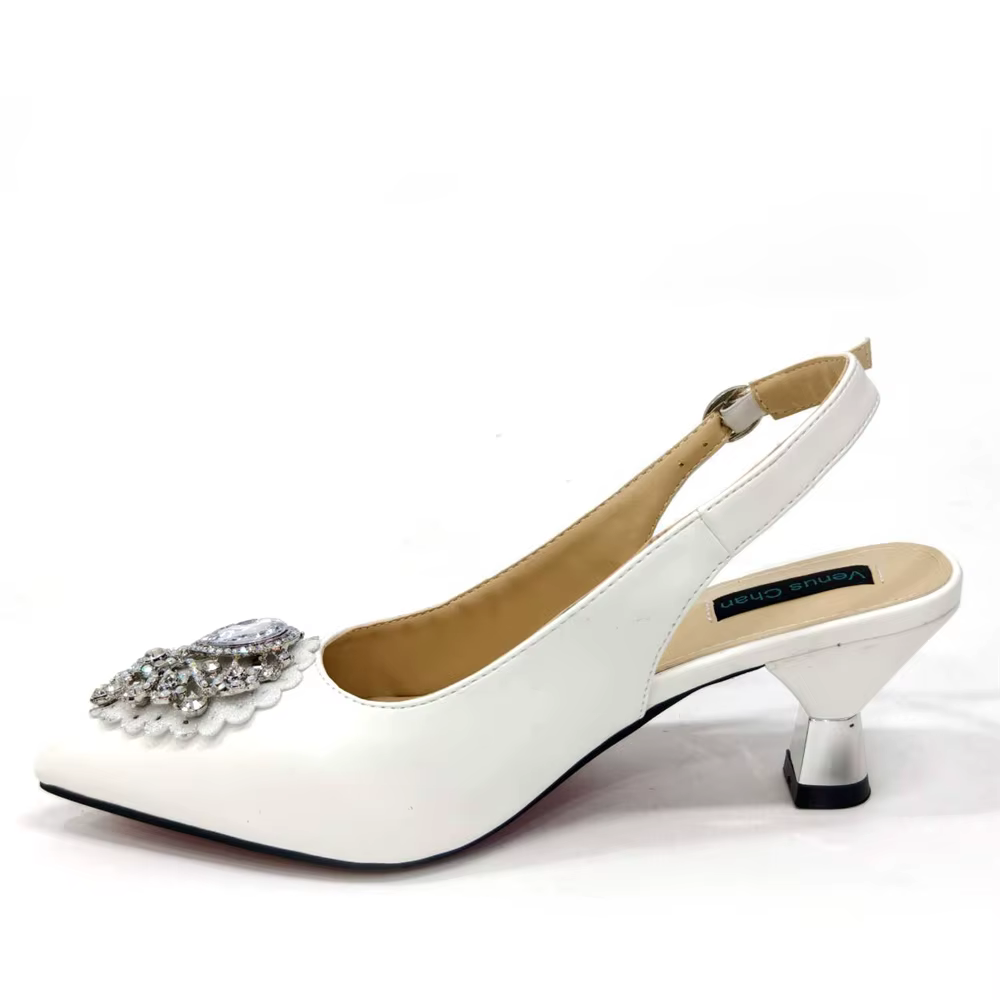 Venus Chan-Chaussures de Mariage à Talons Hauts pour Femme, Parka Jolie tue, Strass de Documents Bla