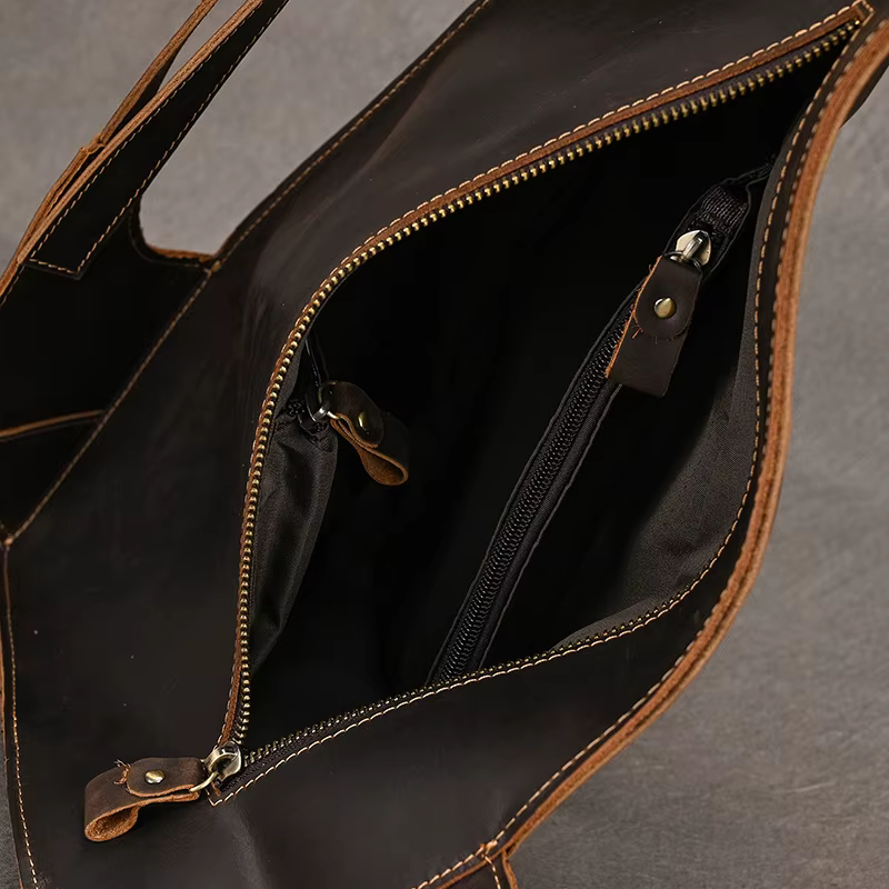Luufan – sac à dos antivol en cuir véritable pour homme et femme, sac de jour pour téléphone Ipad, p
