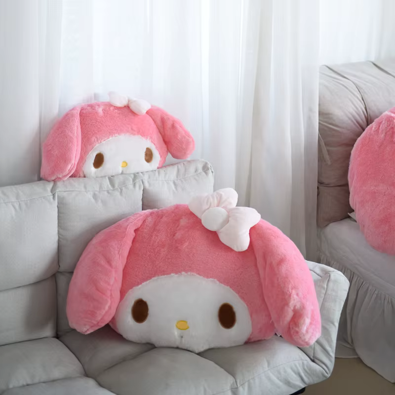 Jouet en peluche doux My Melody, oreiller de câlin de grande taille, coussin de dos confortable, jol