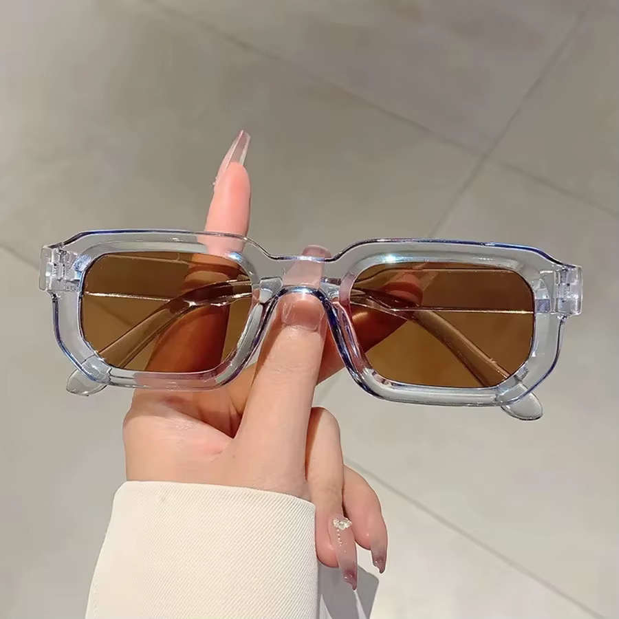6 pièces/ensemble femmes Vintage Rectangle cadre lunettes de soleil mode rétro lunettes de soleil ma
