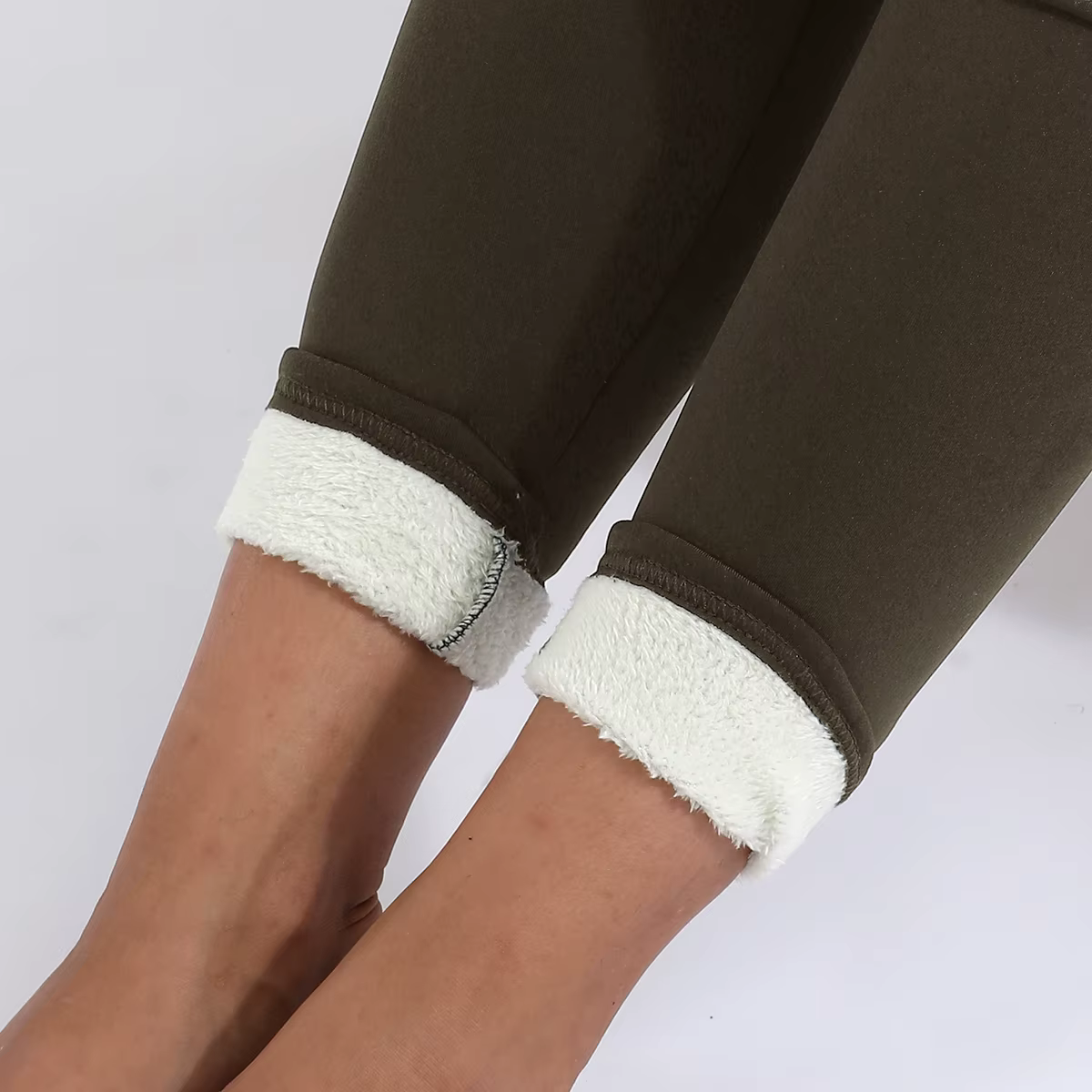 Femmes hiver Plus velours Stretch Leggings taille haute Leggings chauds femmes décontracté épais hiv