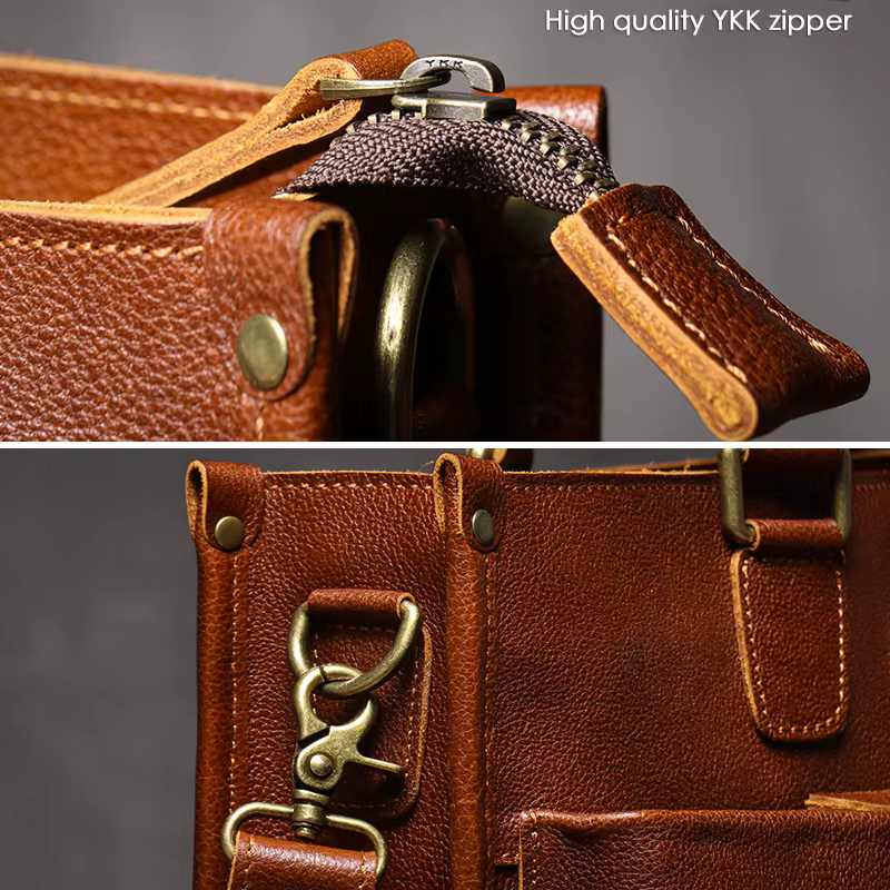 GURO-Sac à Main en Cuir group pour Homme, Étui à Bombes de Luxe, Sac à Bandoulière Vintage pour Ordi