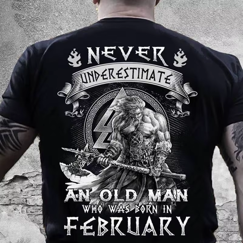 Viking Blood-T-shirt manches courtes pour homme, 100% coton, style légende, rétro, classique, Valhal