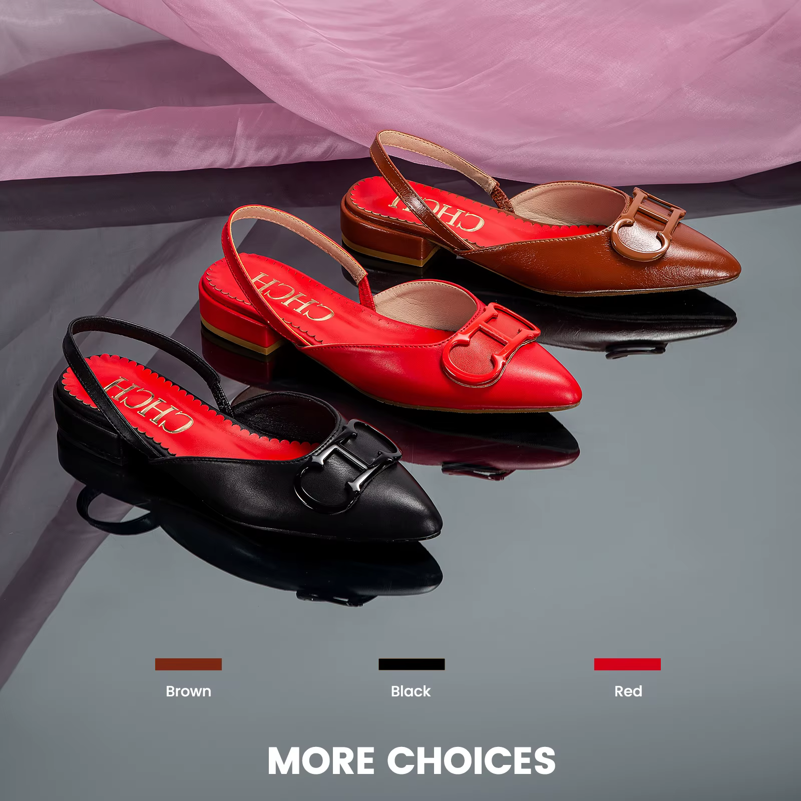 CHCH – sandales noires pointues à fond plat pour femmes, chaussures d'affaires simples, nouvelle col