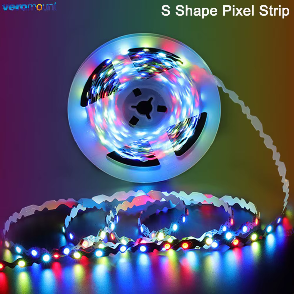 6mm étroit avec PCB S forme Flexible libre flexion WS2812B 5050 SK6812 3535 SMD adressable Pixel LED