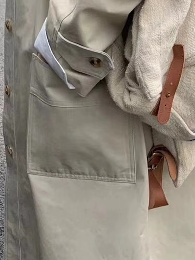 Lautaro-Manteau long à simple boutonnage pour femme, vêtements de luxe, pardessus décontracté, print