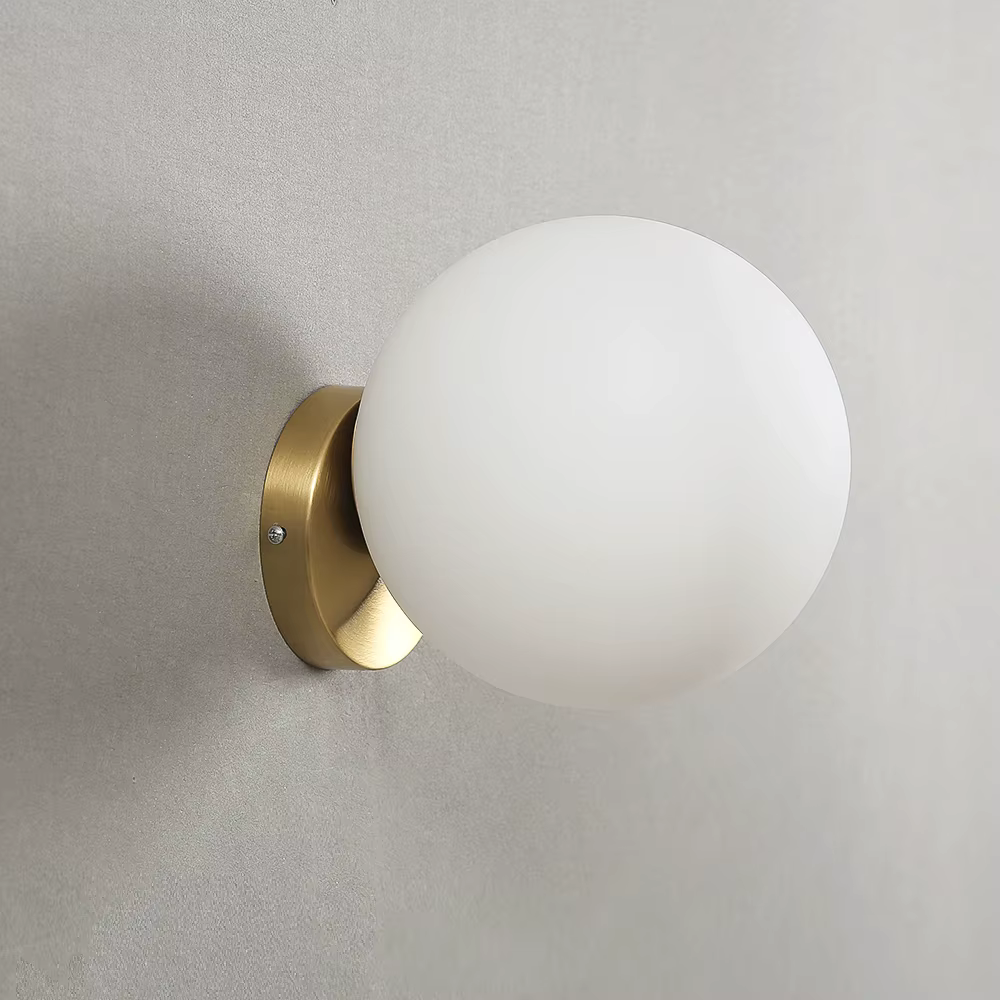 Applique murale moderne boule de verre de luxe or non aligné boule applique salon chambre chevet esc