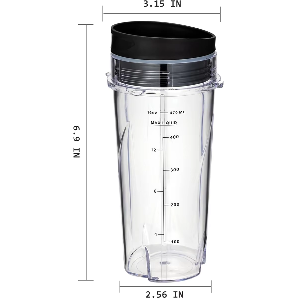 Mixeur Personnel Compact de 16Oz, Accessoire de Remplacement Standard pour Ninja QB3001SS, avec Vide