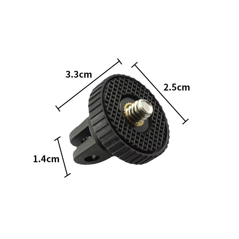Adaptateur de trépied à vis de 1/4 pouces, support de montage rotatif à 360 degrés pour Go Pro 13 12