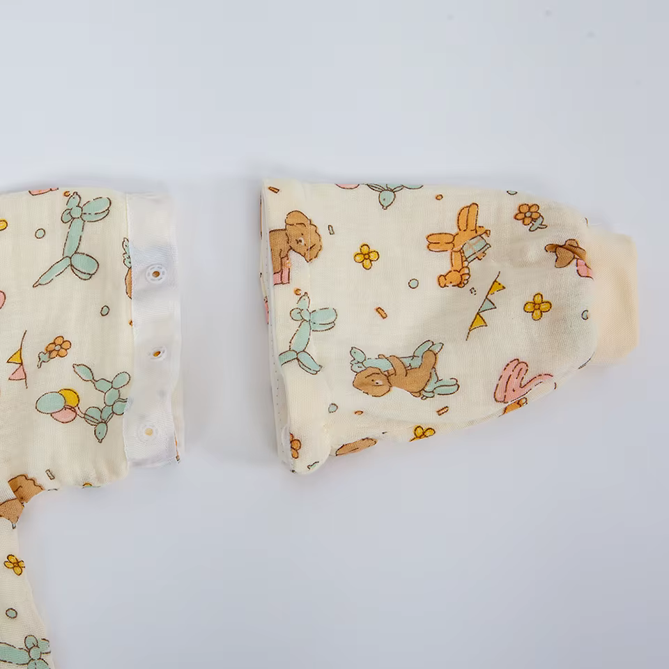 Sac de couchage pour bébé, manches amovibles, gaze fine et respirante en coton, conception à fermetu
