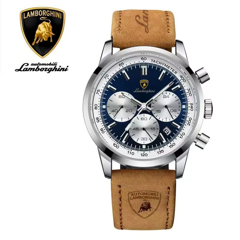 Montre multifonctionnelle Lamborghini 921 pour homme et femme avec calendrier, montre à quartz, lumi