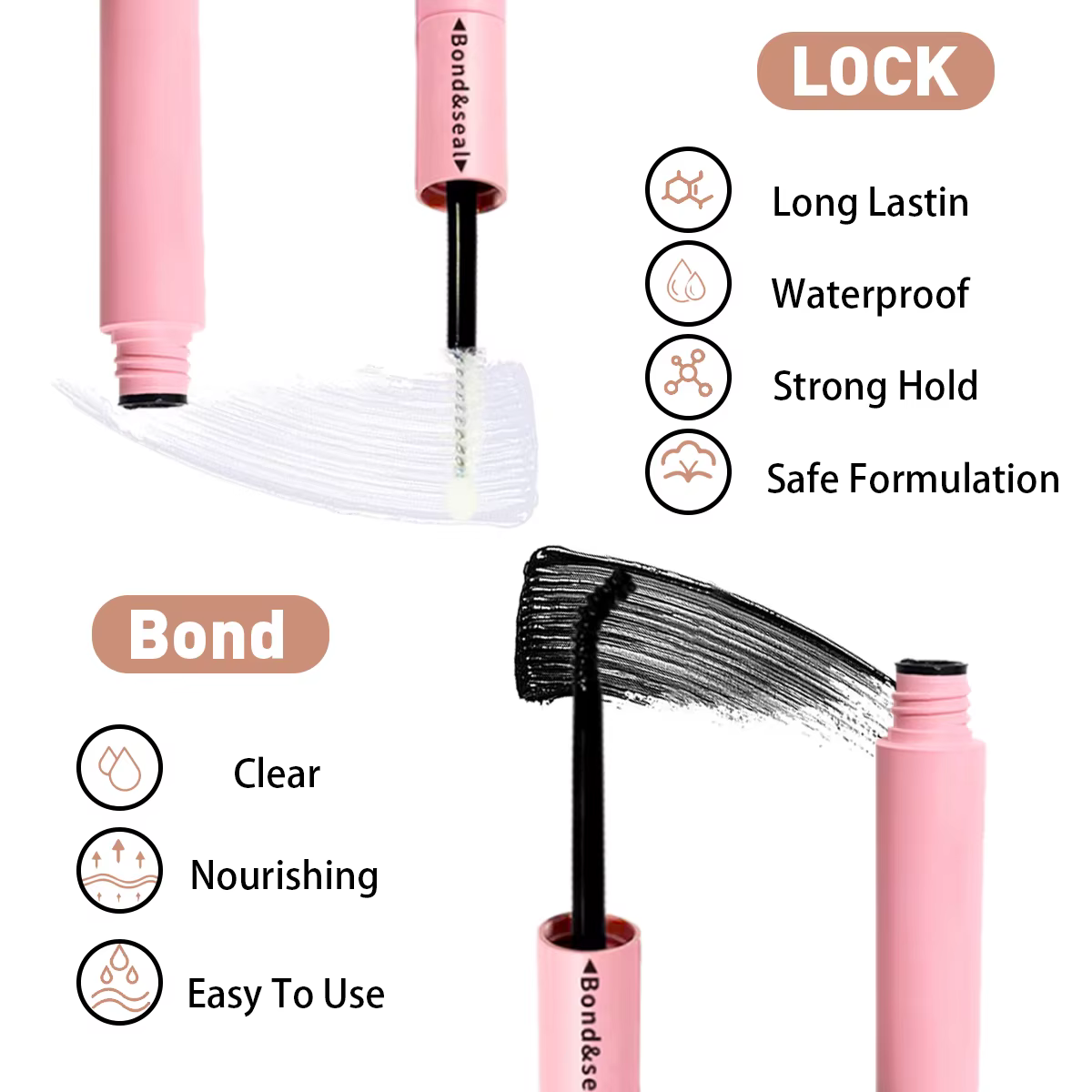 Colle et scellage de cils pour grappes de cils, colle fixe forte, durable 48H, colle pour extensions