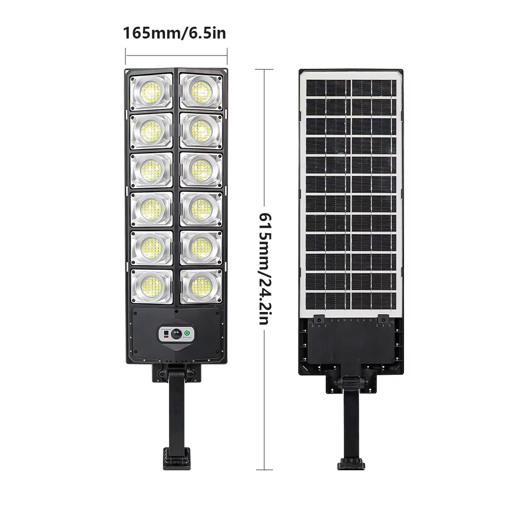 Lampadaires solaires extérieurs, lampe LED étanche, détecteur de mouvement de sécurité, 360 LED, 3 m