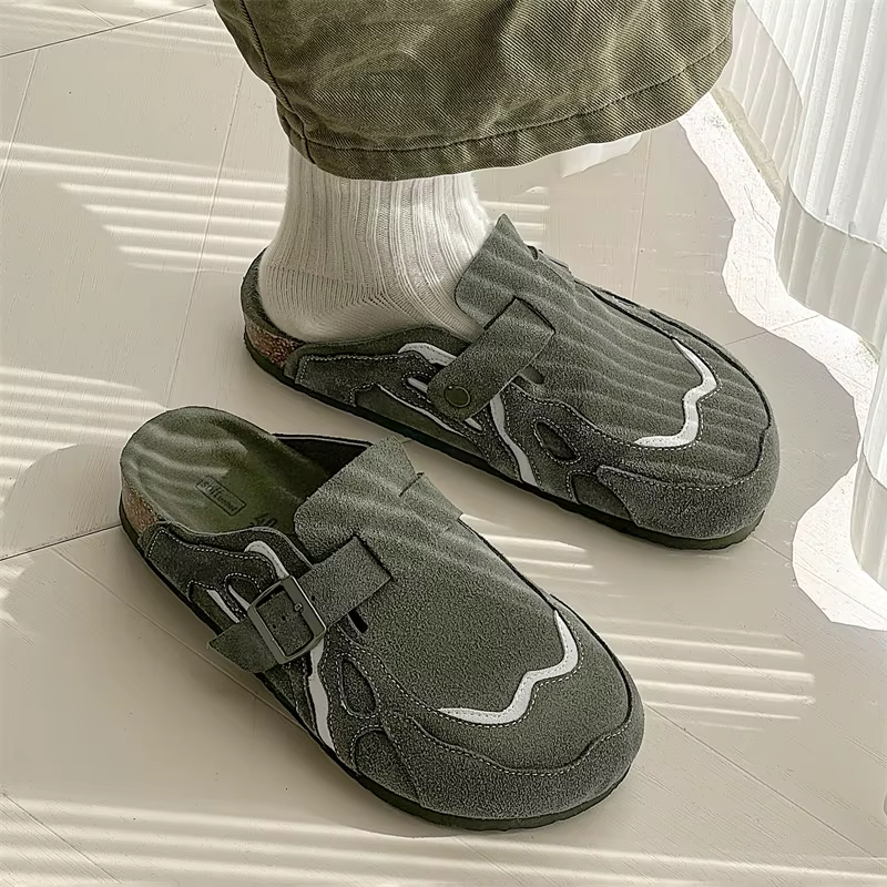 Demi-chaussures pour hommes et femmes, Mules, mocassins, pantoufles, dos ouvert, chaussures décontra