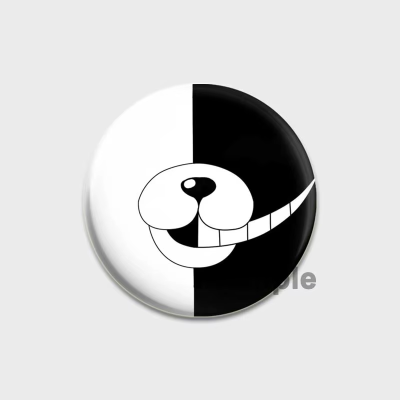 Broche en émail Danganronpa de 58mm, broche faite à la main pour vêtements, Badge de Cosplay de dess