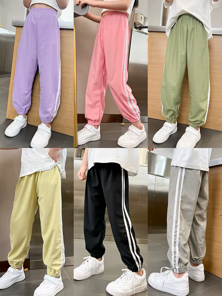 1/3 pièces enfants été couleur unie pantalons de sport de base garçons décontracté Joker taille élas