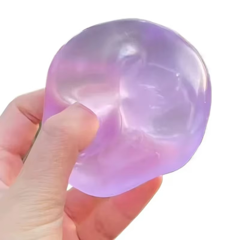 Jouets sensoriels Mochi en plastique souple, transparents, à l'huile de noix de coco et à la maltose